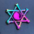 Star Rainbow Metal Fidget Spinner. 