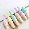 Cute Kawaii Mini fluorescent highlighter marker pens for kids gift Pack of 1 (Ice Cream Cone). 