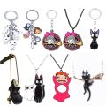 Rj Anime Kiki's Delivery Service Necklaces Cute Kiki Black Cat Jiji Cosplay Pendants Choker For Girl Jewelry. 