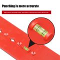 Woodworking Drill Punch Locator Jig Drill Guide Plastic Bubble Level Ruler Locator Hole Punch Tool for Woodworking. 