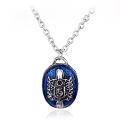 Movie Vampire Diaries Elena Gilbert Charm Necklace Retro Blue Stone Katherine Klaus Pendant Necklace Women. 