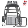 Best high Quality  Clear Backpack Heavy Duty Transparent See Through Bag for College Work Travel Security,Black. 