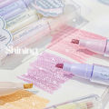 【Poggioio】 4pcs Cute Glitter Marker Pens Highlighters Spot Liner Sketch Graffiti Marker Fluorescent Pastel Drawing Painting Art Markers. 