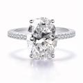 【shengxiong6525】Women's Solitaire Rings big oval silver gold wedding bridal rings cubic ring diamond eternity promise rings. 