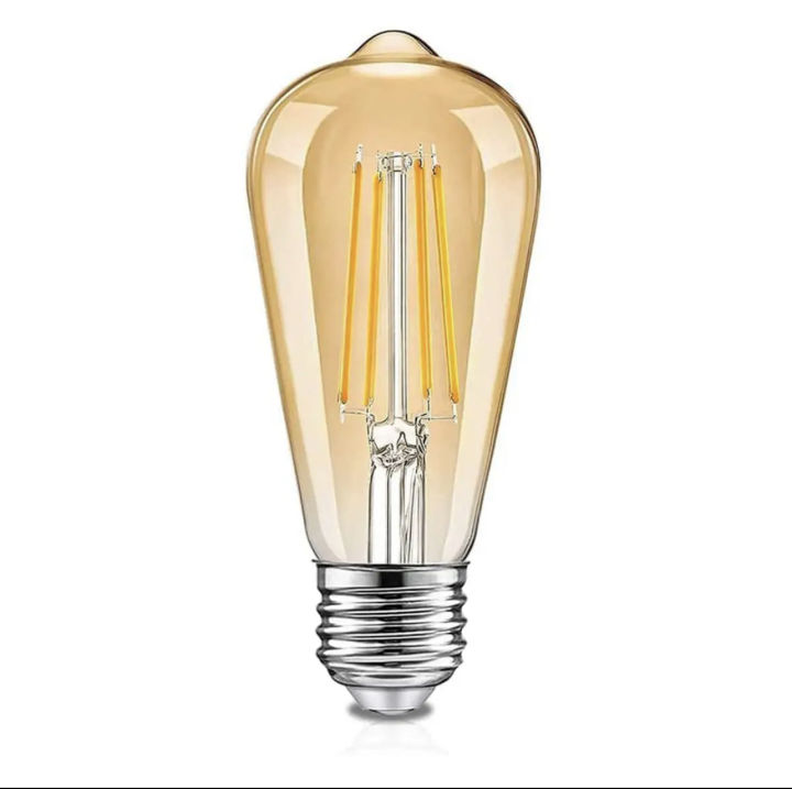4W Filament Vintage LED Vintage Bulb | E27 Holder For Home Decor | Antique Style ST64 LED Filament Bulbs with 80+ CRI | Ceiling Hanging Lights | Chandelier | Pandent Light | Wall Lights | Edison Bulb