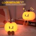 Led Night Light Adorable Pumpkin Night Light with Timer Adjustable Brightness Soft Silicone Led Lamp for Kids' Room Flicker-free Eye Protection Perfect Bedside Companion Rechargeable Night Light. 
