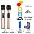 LT-125 2x Universal Wireless Microphone Professional Handheld Mic System + Receiver Karaoke for mobile, PC, DSLR, Camera HD Wirelss Handy Microphone with reciever for Mobile and PC Compiter, DSLR, Video Camera Universal. 