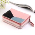 【Beauty Code】Fashion Patchwork Women's Large Capacity Leather Clutch Card Holder For Women lovely coin Ladies wallet. 