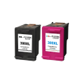 Kyansin Remanufactured 300 300XL Ink Cartridges High Yield 300 XL (CC641EE & CC644EE) Compatible with HP DeskJet D1660/D2660/D5560/F2480/F4280 HP PhotoSmart C4680/C4780 (1 Black,1 Tri-colour). 