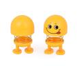 Car Interior Dashboard Decoration Spring Smile Doll Car Emoji Shaking Head Toy-Yellow. 
