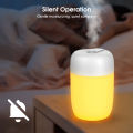 DoomHot Air Humidifier Mini Night Light Portable Mist Sprayer USB Electric Air Humidifier 300ML Cool Water Mist Maker with Warm Night Light With 2 Working Modes for Home Office Car. 