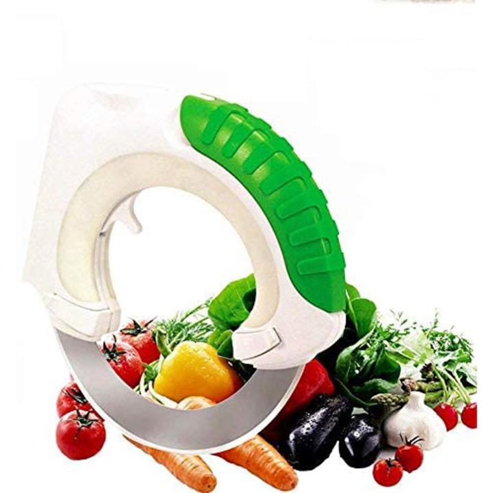 Bolo Rolling Circular Kitchen Knife Pizza Cutter Salad Chopper Super Sharp Much Easier & Faster Food Preparation