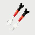 【DM bag factory Store】3pc/set Baby Dishes Stainless Steel Baby Spoon Fork Set Baby Feeding Training Tableware Children Spoon. 