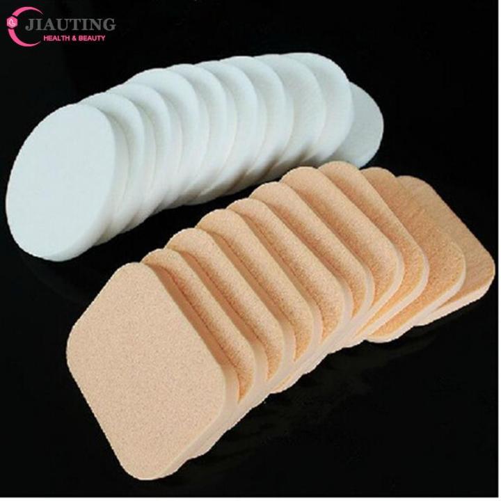 Powder Puff Pad 10PCS Round/Square Soft Facial Beauty Makeup Sponge Powder Puff Pads ...