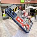 chenyyka For OPPO F21 Pro 5G Case Fashion Tide Brand Cool Boy Pattern Thin Side Square Edge Frosted Transparent Hard Phone Cases New Design Shockproof Silicone Casing Full Cover Camera Protection Softcase. 