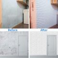 Wall Stickers 10PCS 3D Brick, PE Foam Self-Adhesive Wallpaper Removable and Waterproof Art Wall Tiles for Bedroom Living Room Background TV Decor. 