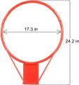 Basketball Rim Basketball Hoop Replacement Basketball Rim Goal Standard Wall Mounted Basketball Hoop Indoor Outdoor Hanging Basketball Hoop with Net for Kids Adults 45 cm. 