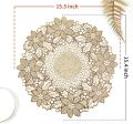 2Pcs / 4Pcs PVC Placemat | Golden Color |Foldable Pads Heat Insulation Solid Color Coaster Cup Hollow Eco-Friendly Placemat Table Mat Kitchen - QS Bedding. 