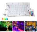 50W RGB Multi Color LED Flood Light with Remote Control AC 220V Waterproof IP66 Spotlight Floodlight Outdoor Flood Light Garden Wall Street LED Light. 