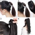 Long Ponytail Big Wave Clip in Pony Tail Hair Extension Ponytail Extension Bendable Synthetic Clip In Ponytail Hair Extension Long Wave Style Ponytail - Natural Look. 