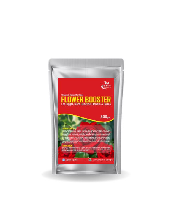 Flower Booster 800 gm Natural & Organic Fertilizer for bigger, More Beautiful Flowers & Roses