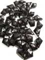 Black Rhombus Tussle (Latkan) Acrylic Beads - Pack of 40gms - Ideal for DIY Jewelry Making, Jewelry, and Dress Accessories.. 