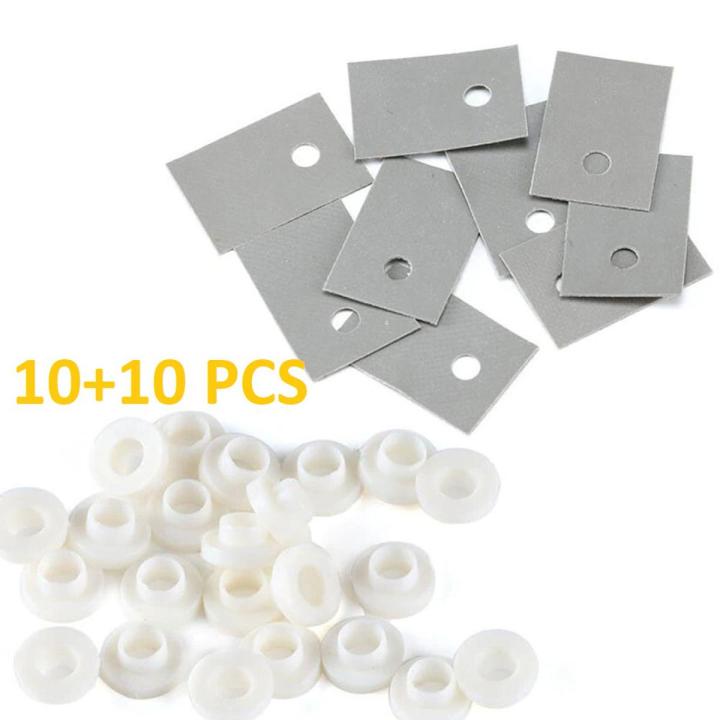 10PCS/SET TO-220 Transistor Silicone Insulator Insulation Sheet And Pad