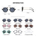 Vintage Small Round Steampunk Sunglasses Men 2024 Luxury Brand Punk Sun Glasses For Women With A Case Gaming Computer Eyeglass. 