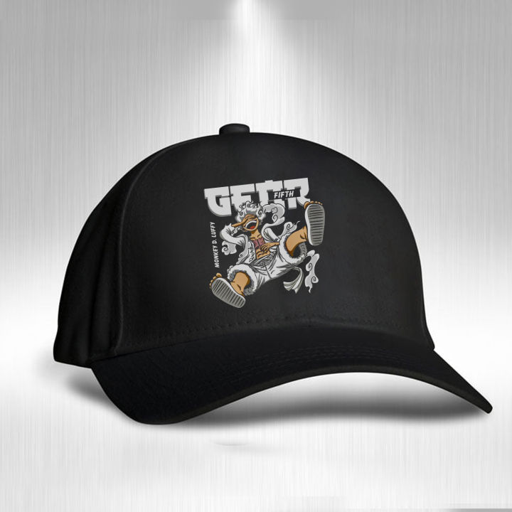 One Piece Luffy Gear 5 Anime Cap | Black Adjustable Hat for Men Women | Monkey D. Luffy Fifth Gear Anime Merch | Otaku Manga Cartoon Cap | One Piece Cosplay Hat for Fans | Stylish Unisex Streetwear Pakistan | Gift for Anime Lovers & Collectors**