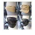 Car Back Seat Foldable Portable Food Tray Table with Cup Holders - Beige. 
