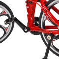 Mini Folding Bicycle, Miniature Alloy Folding Mountain Bike Model, Yellow/Red/Blue. 