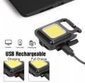 COB Keychain light Mini Small Rechargeable Flashlight 3 Light Modes Portable Pocket Light with Folding Bracket Bottle Opener and Magnet Base for Fishing, Walking and Camping | Skyhibazaar. 
