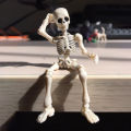 Ethereon Poseable Skeleton Model Spooky Halloween Skeleton Figurine with Movable Joints Perfect Home Office Desktop Decoration for Halloween Skeleton Decoration. 