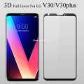 LG V30 / V30 PLUS Screen Glass Protector 3D Curved Glass Full Coverage Tempered Glass - Black. 
