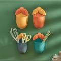 Corn Shape Multifunctional Self-Adhesive Wall Mounted Rack Versatile Storage Box Cartoon Wall Mounted Style Non Perforated Home Bathroom Storage Box Small Object Sorting Box. 