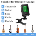 1Set Guitar Capo Guitar Tuner for Ukulele Violin Acoustic Guitar with Picks and Pick Holder. 