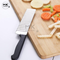 Zig Zag  Potato knife, Stainless Steel Crinkle Fries Cutter Knife – Multifunctional Wavy Potato & Vegetable Slicer with Serrated Zig Zag Blade – High-Quality Kitchen Tool. 