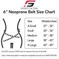 Sports Factory - Weight Lifting Belt gym exercise belt for Men and Women 6 Inch Nylon Neprene padded Weight Lifting Core & Lower Back Support Workout Waist Belt for Weightlifting Fitness WITH Free Straps. 