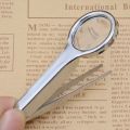 【FUN LIVE】 Portable Size Multifunctional 10X Magnifier Stainless Steel Magnifying Glass With Tweezer Handheld Repairing Loupe Tool. 