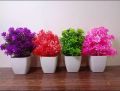 Pack of 12 Plant Artificial Decoration Piece with pot Best for home & Office Decoration purpose 4inch height. 