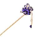 Fashion Long Hair Decor Chinese Traditional Style Women Girls Hair Stick Hairpin Hair Making Accessory With Peacock. 