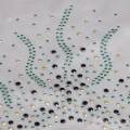 Iron on Rhinestone Patterns Decorative Applique Patch for Clothes DIY Green. 