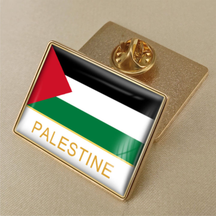 Palestinian Flag Brooch Classic Patriotic Badge Button Pin Novel And Trendy Clothing And Bag Accessories Vintage Jewellery Gift
