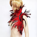 Adjustable Feather Wrap Soft Adjustable Faux Feather Shawl for Cosplay Stage Performance Gothic Collar Scarf Dancer Costume Wrap Cape Retro Style. 