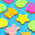 Multicolor Sticky Notes , Different Shapes, Size: 3x3 Inch - Pack of 1 / 100 Sheets. 