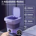 Electric Small Portable Washing Machine, Mini Washer 8L High Capacity with 3 Modes Deep Cleaning for Underwear, Baby Clothes, or Small Items, Foldable Washing Machine for Apartments, Camping, Travel Lightweight and Easy to Carry. 