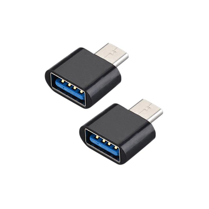 2Pcs High Speed Male to Female Type-C to USB OTG Converter for Flash Drive Mouse