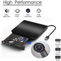Rodzon External CD Drive Type C USB 3.0 Portable CD DVD +/-RW Drive Slim DVD/CD ROM Rewriter Burñer Writer Compatible with Laptop Desktop PC Windows Linux OS Âpple Mác. 