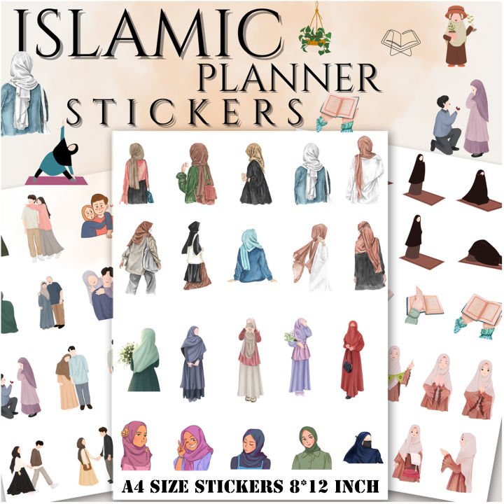 Stickers hijab girl design print uncut pictures customized stickers image stickers.stickers print own design.design stickers