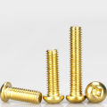 Copper screw screw brass bolt set round head cross pure copper screw nut Daquan 2M2.5M3M4M5M6M8. 